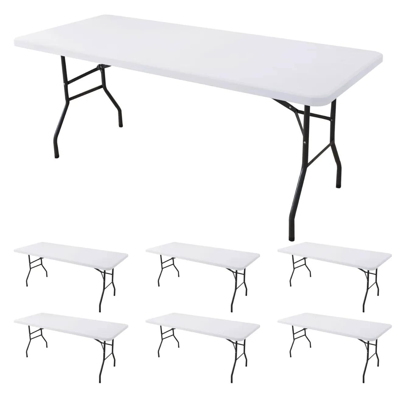 White 6 Ft Spandex Table Cover 