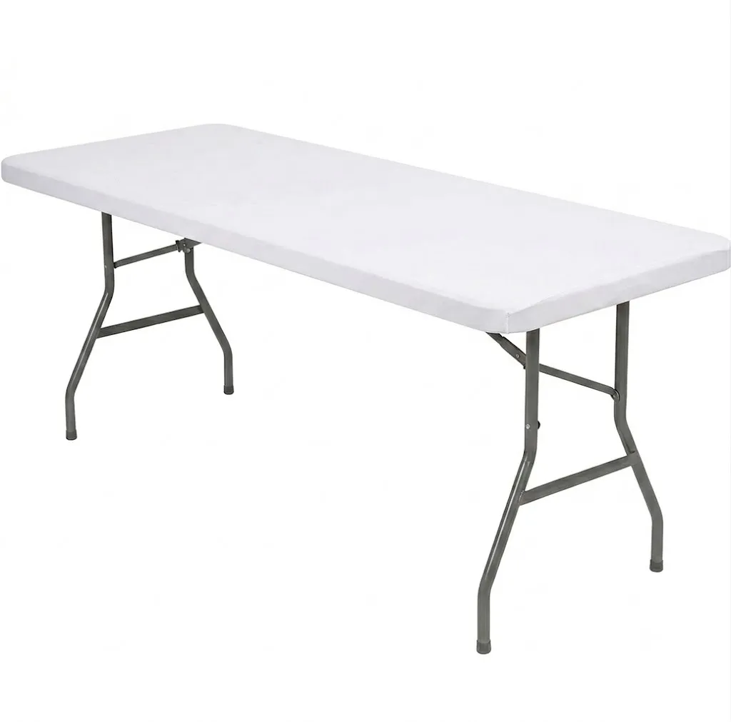 White 6 Ft Spandex Table Cover 
