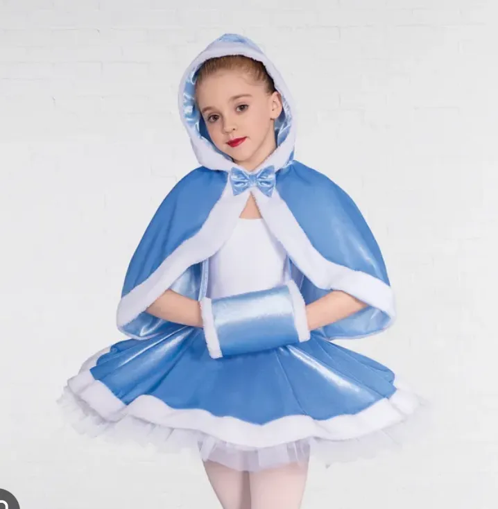 WHITE TUTU AND BLUE CAPE/SKIRT SET