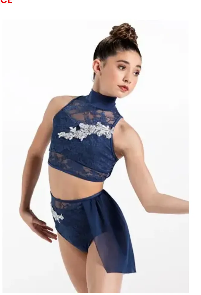 DC62 DARK BLUE CROPPED 2 PIECE