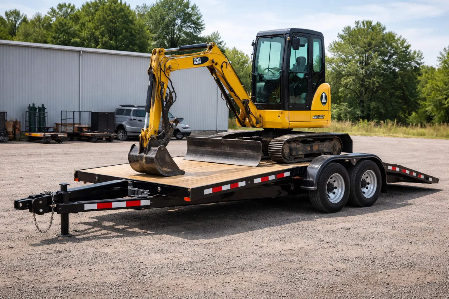 3.5Ton Excavator and tandem tilt deck