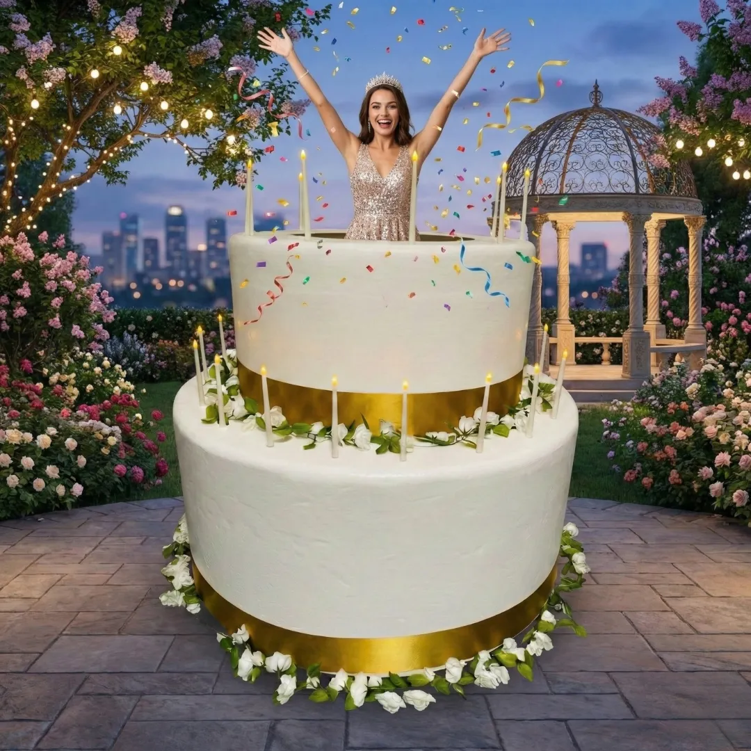 Pop-Out Birthday Cake Prop 6ft