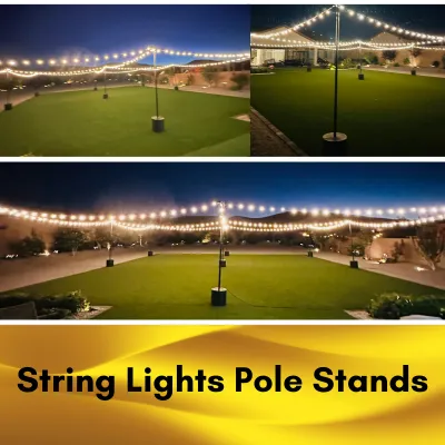 String Lights Pole Stands