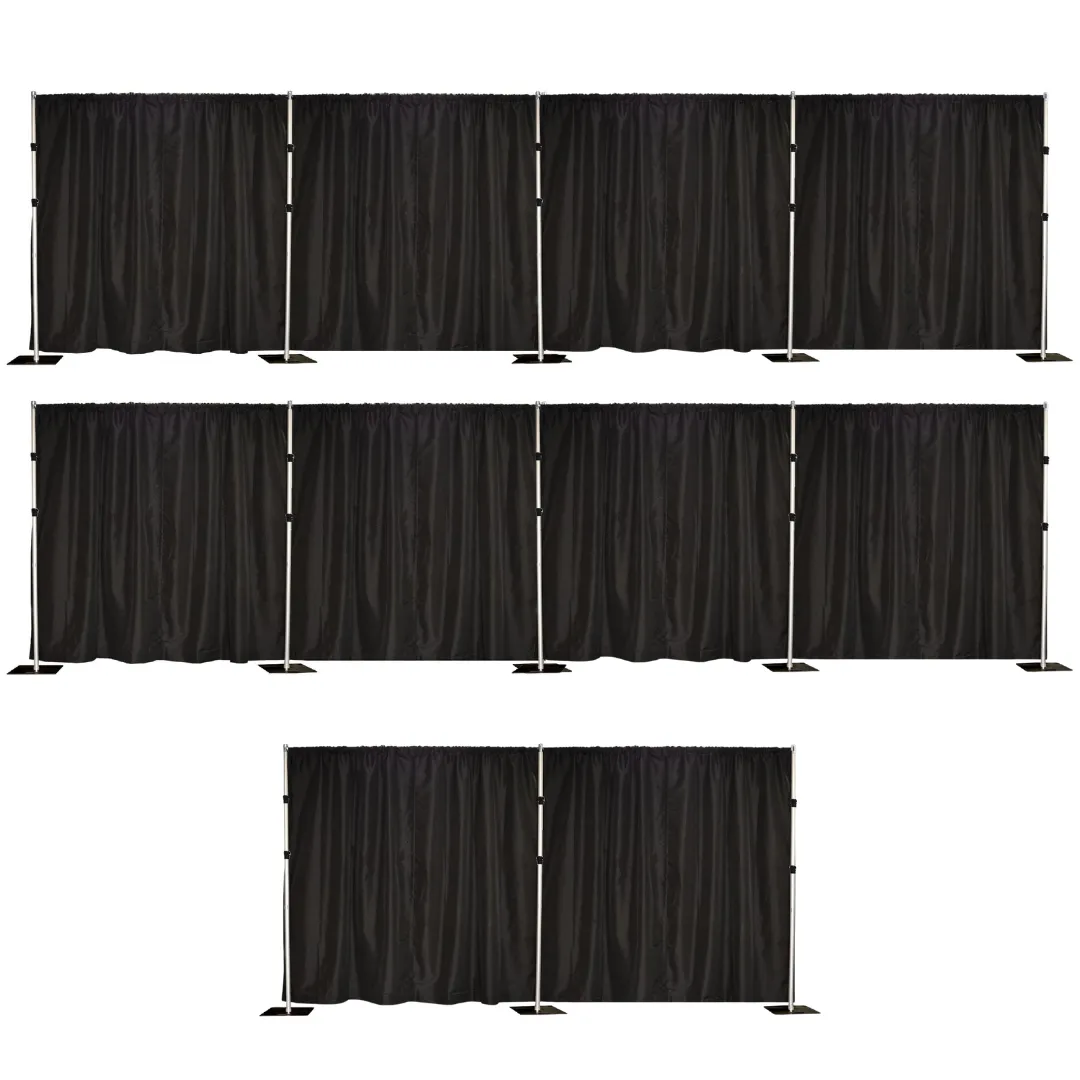 8ft x 100ft Black Pipe & Drape Stand