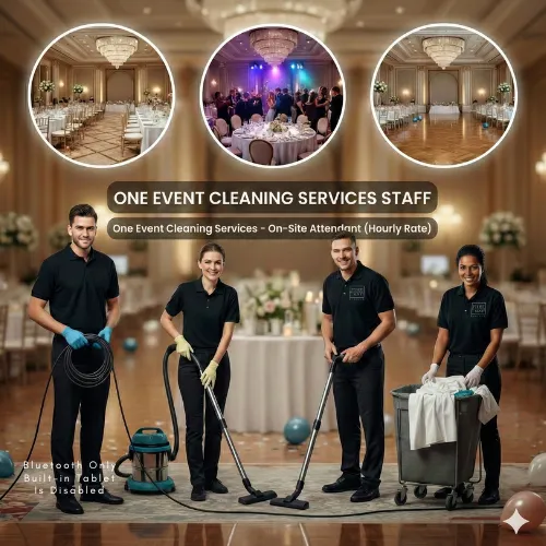 Event Cleaning Services - On-Site Attendant (Hourly Rate)