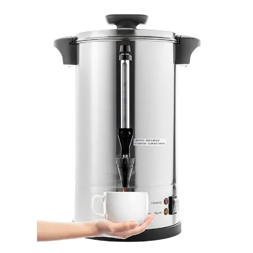 Catering Stainless Steel Coffee Maker Hot Water Urn, 100-Cup Capacity (16 L), Ideal for Commercial Use