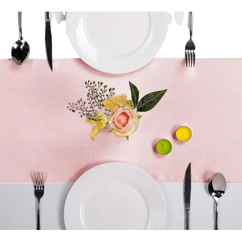 12" x 108" Satin Table Runner - Rose Gold