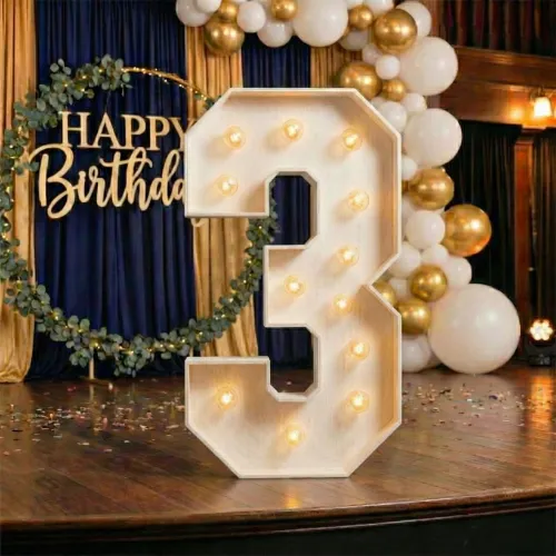 4ft Wood Marquee Number - 3