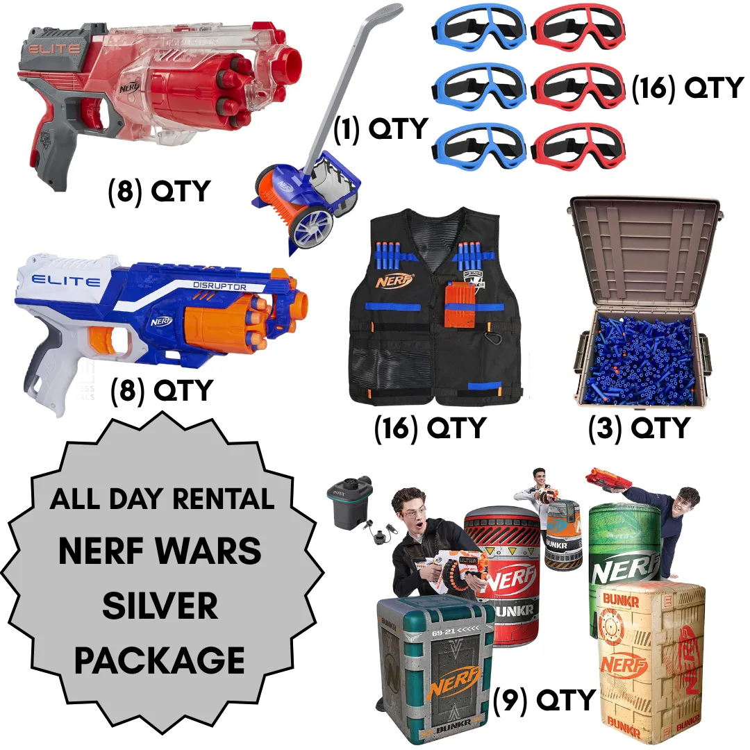 Nerf Wars Silver Package - All-Day Rental