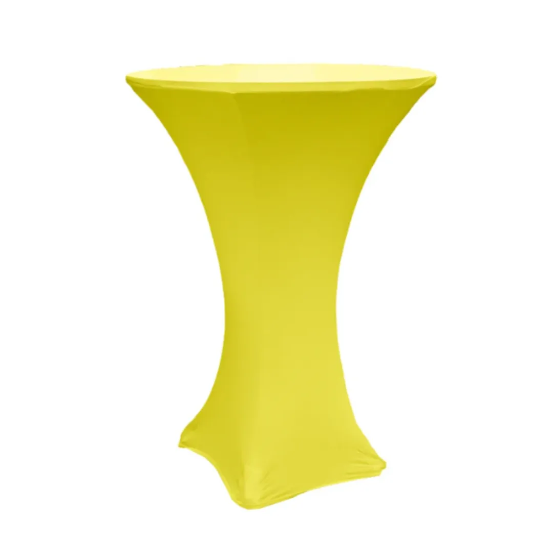 Bright Yellow Spandex Linen Cover - 42" Cocktail Table