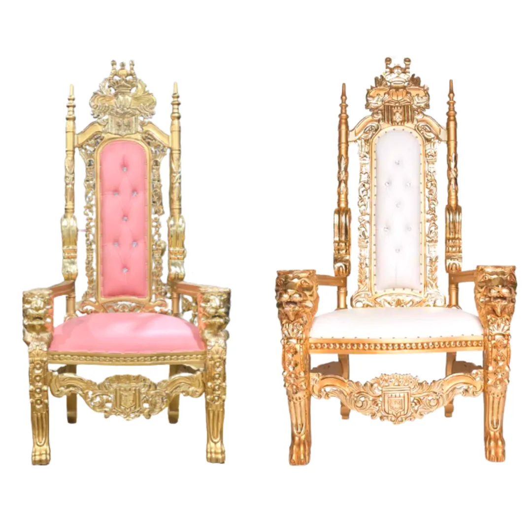 Rosé & Gold + Ivory & Gold Throne Chairs  