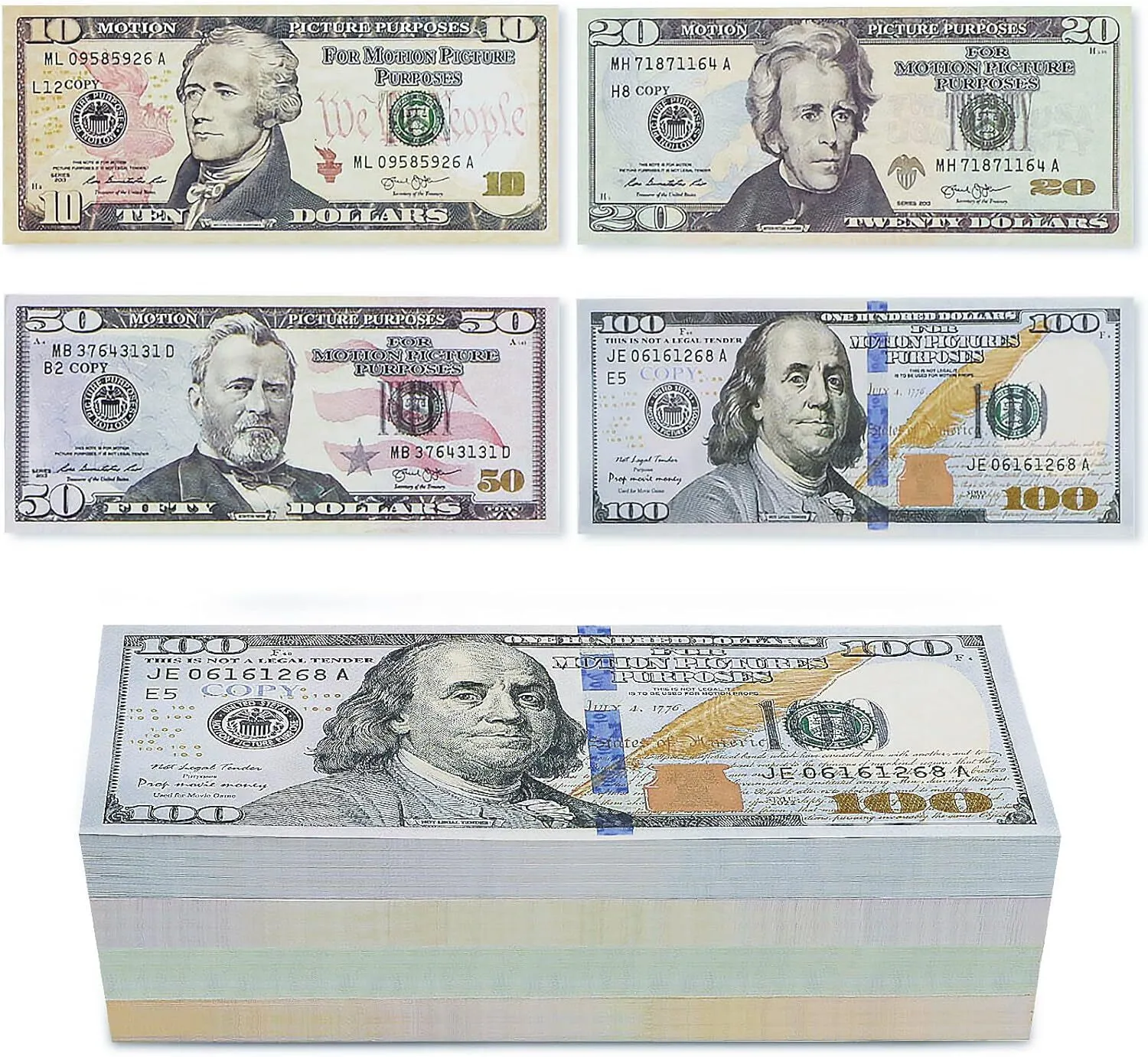 200pc Prop Money for Cash Cube