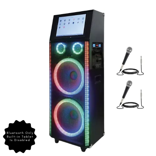 Bluetooth Karaoke System with 2 Mics - All Day Rental (Touchscreen Disabled)