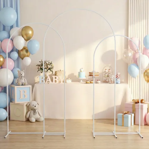 3 Baby Shower Arch Backdrop Stands