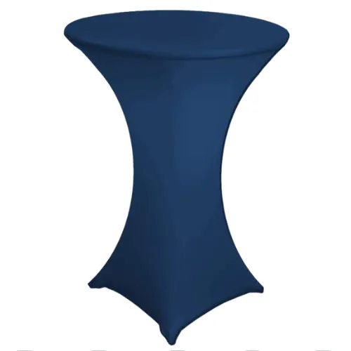Navy Blue Highboy Spandex Linen Cover - 42" Cocktail Table