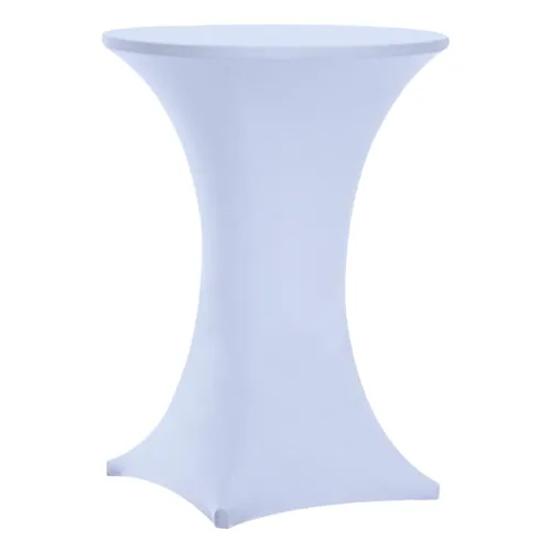 36" Diameter White Highboy Spandex Linen Cover - 42" Cocktail Table