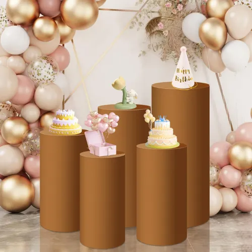 Add-on: Brown Spandex Pedestal Stand Covers