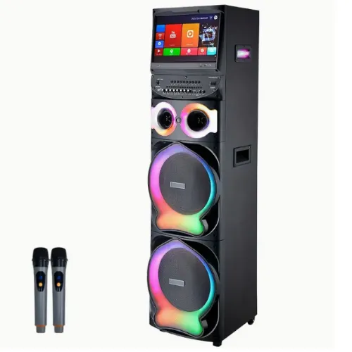 15.4" Touchscreen Karaoke Machine & 2 Mics - Dual 12" Speakers