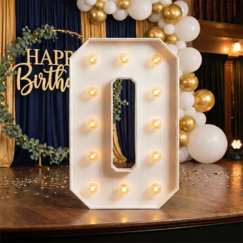 4ft Wood Marquee Number - 0