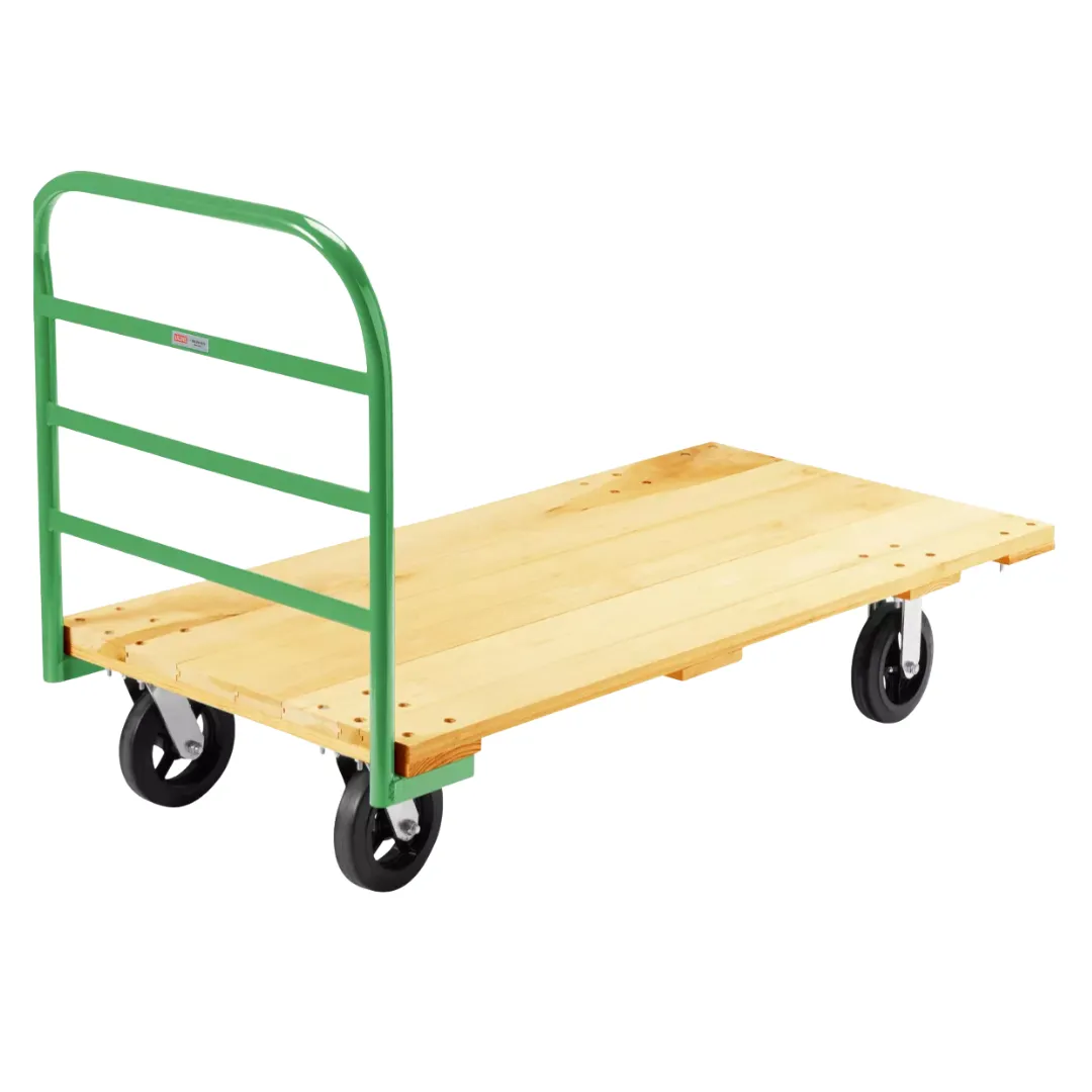 Uline 30" x 60" Wood Platform Truck Bed Dolly - 8" Casters