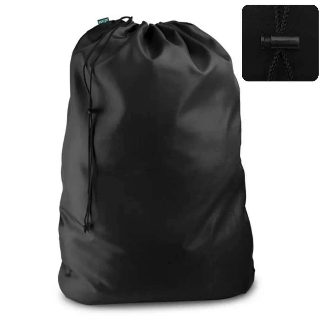 30" X 40" Heavy-Weight 420 Denier Standard Laundry Bags with Reinforced Stitching - Black