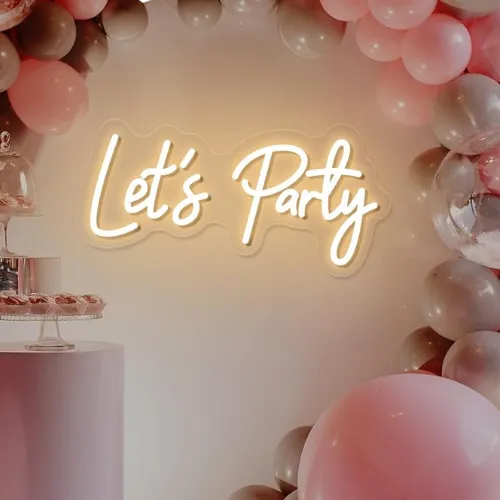 “Let’s Party” Neon Sign 7.8" x 15.7"