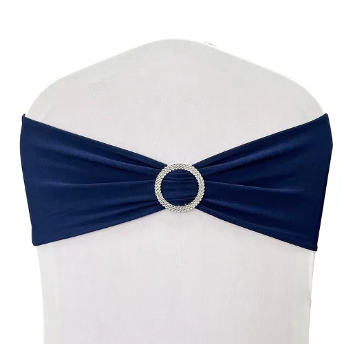 Spandex Chair Sashes - Navy Blue