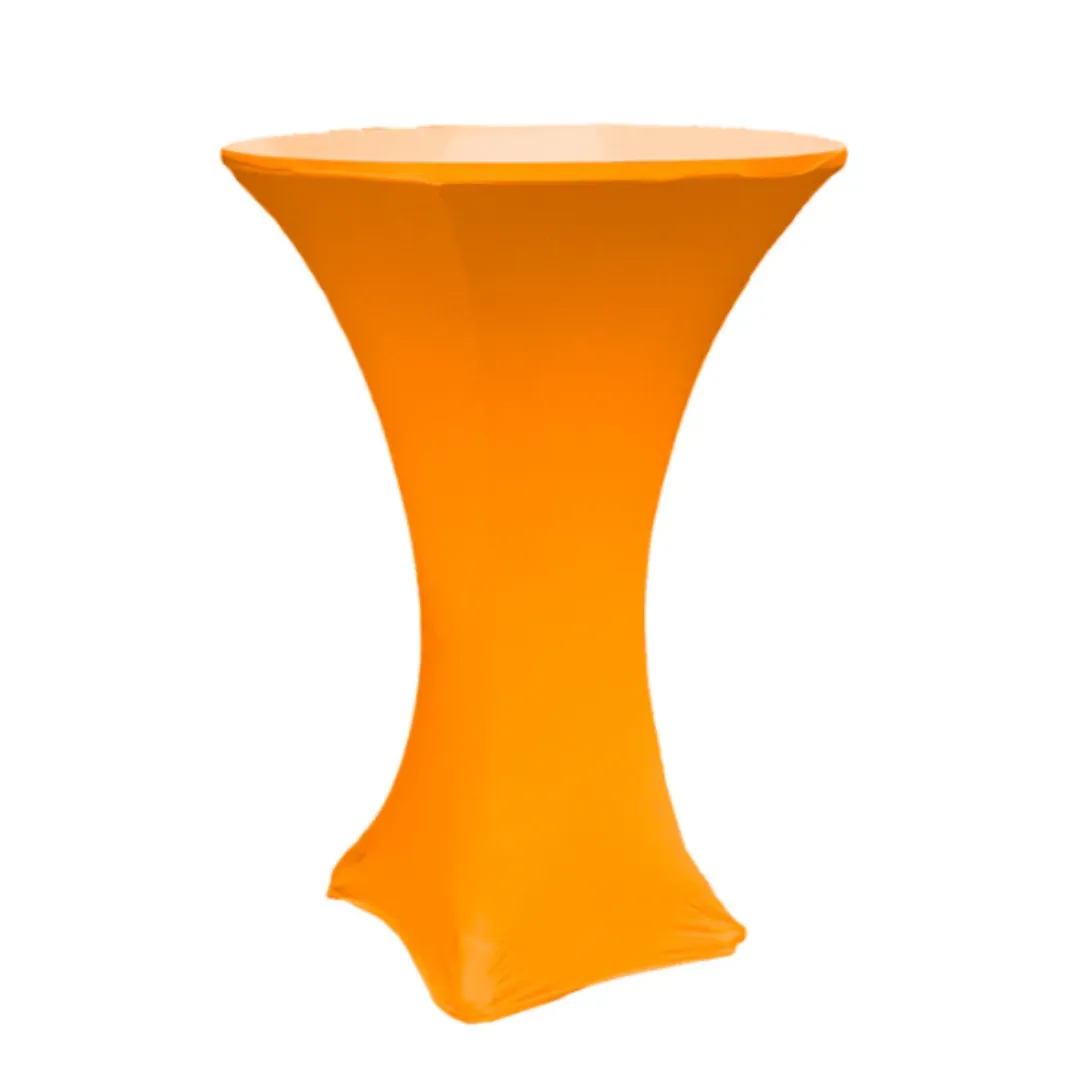 Orange Spandex Linen Cover - 42" Cocktail Table