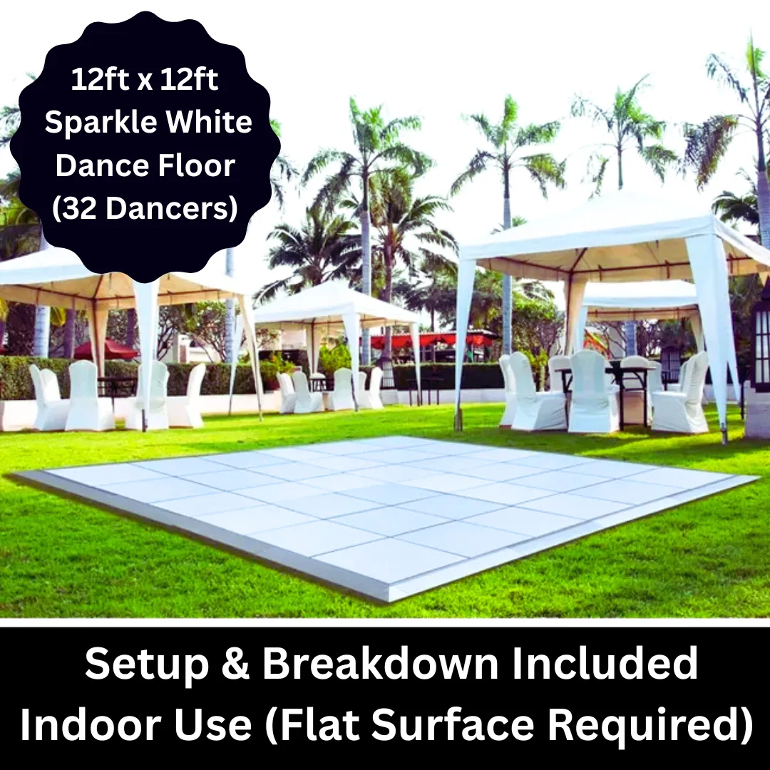 Sparkle White Dance Floor - 12ft x 12ft