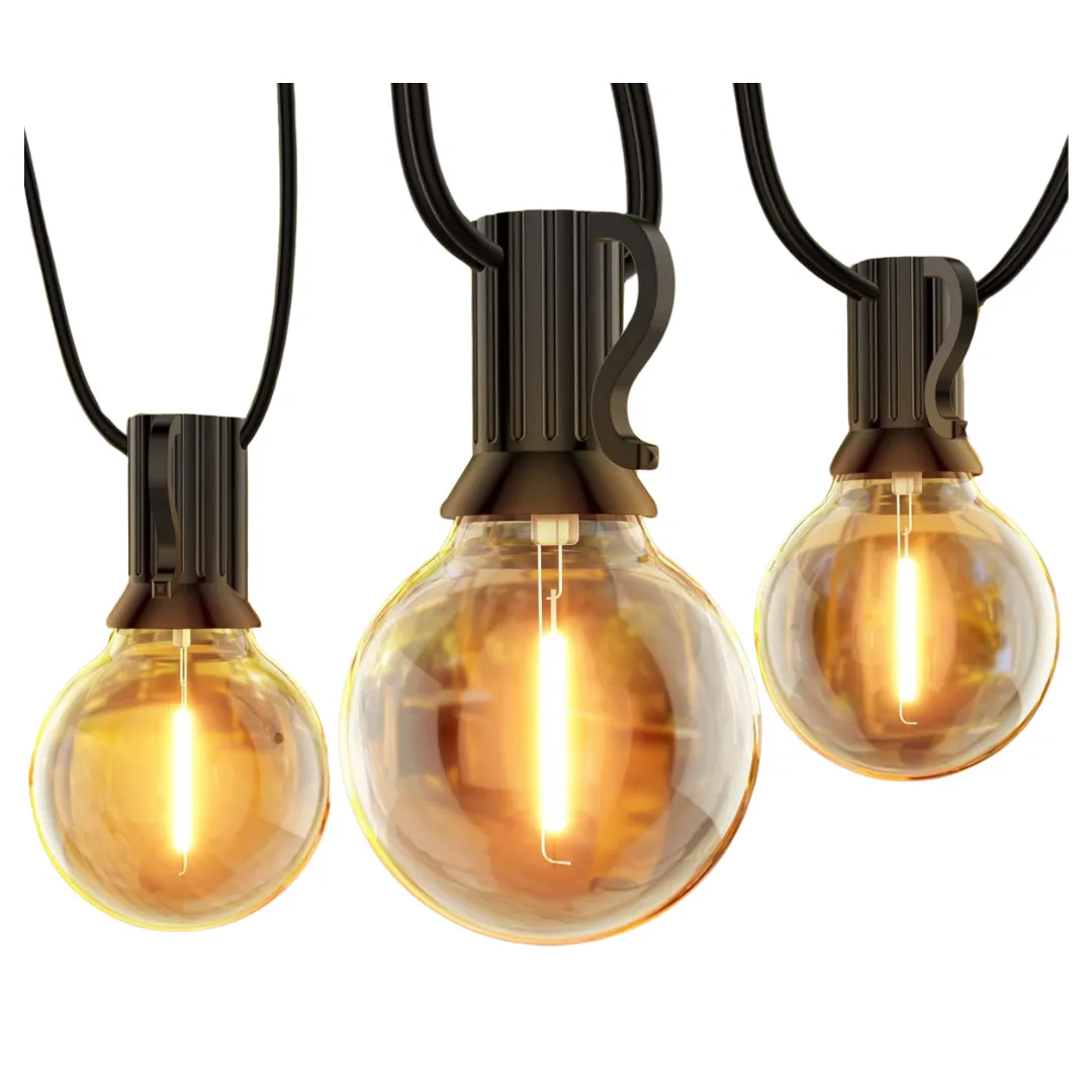 30ft LED Outdoor String Lights Waterproof - Warm White