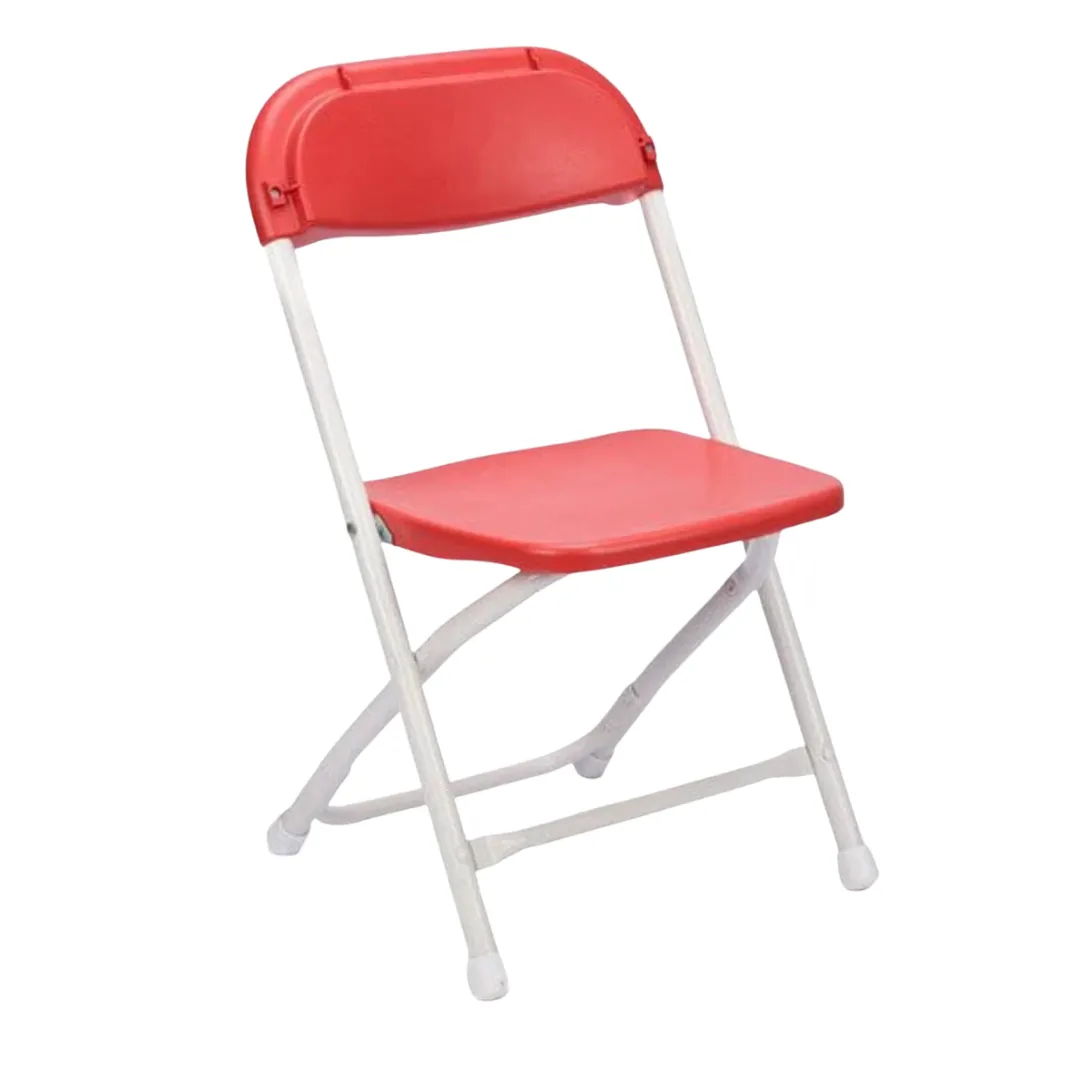Kids Red Steel Poly Folding Chairs
