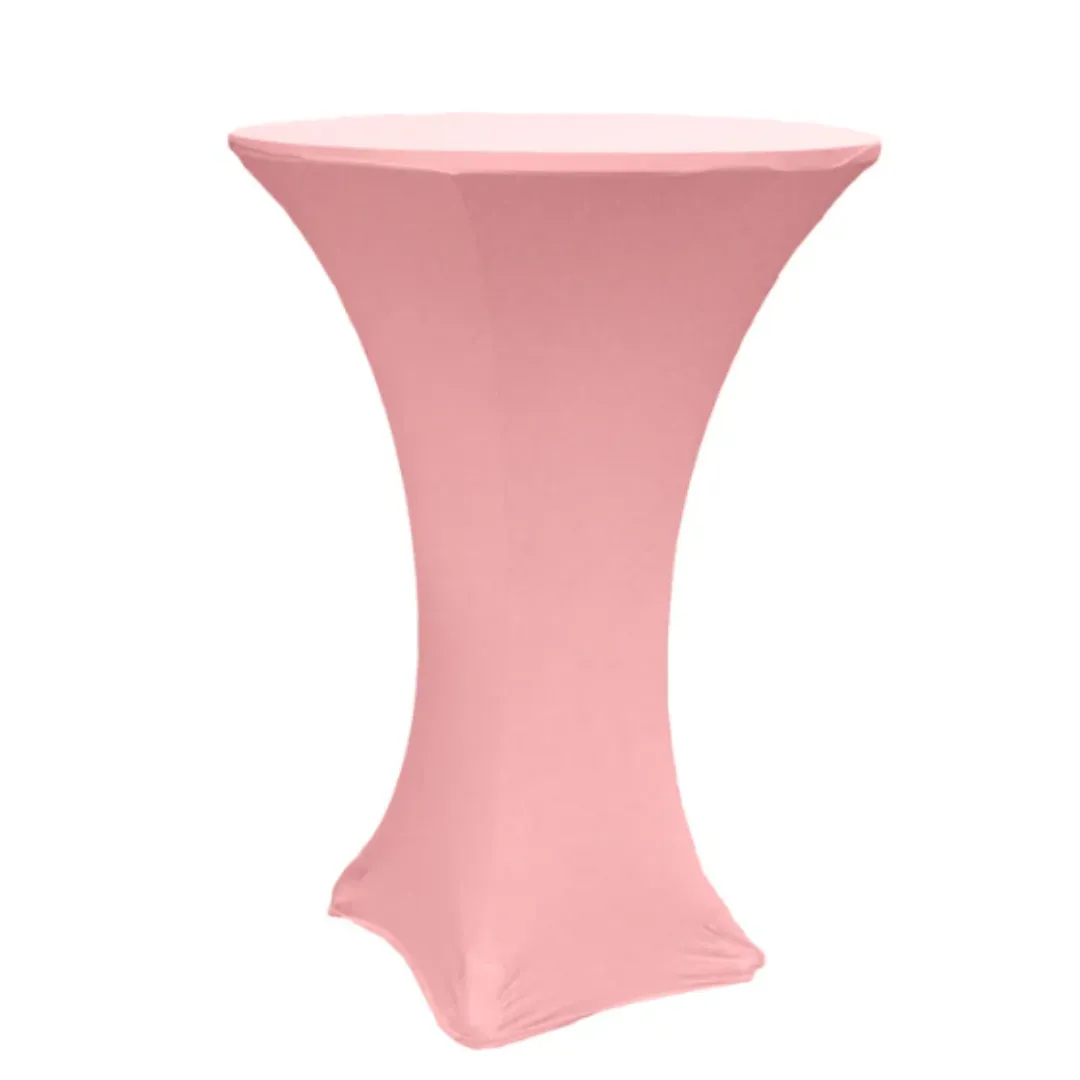 Dusty Rose Spandex Linen Cover - 42" Cocktail Table
