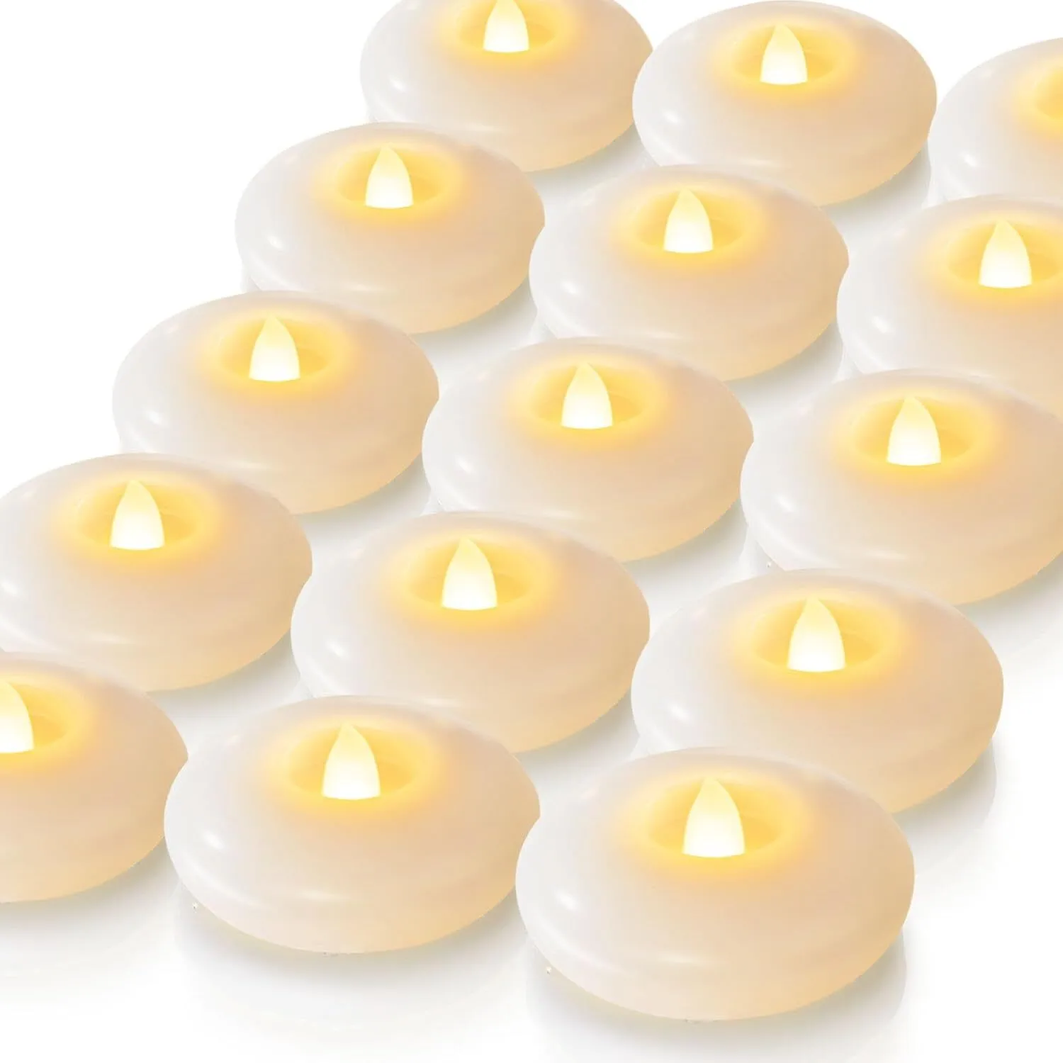 Set of 12 -  3” Flameless Led Floating Candles