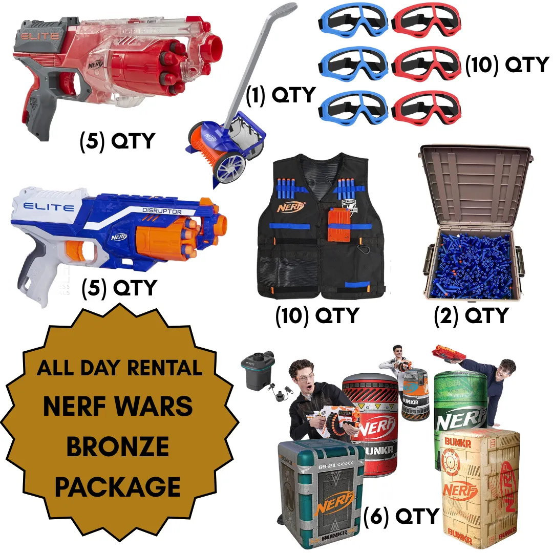 Nerf Wars Bronze Package - All-Day Rental