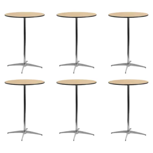 Six 42" Cocktail Table - Highboy 30" Diameter 