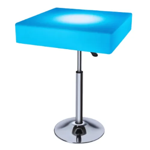 LED Adjustable Height Bar Table - Multiple Color Options