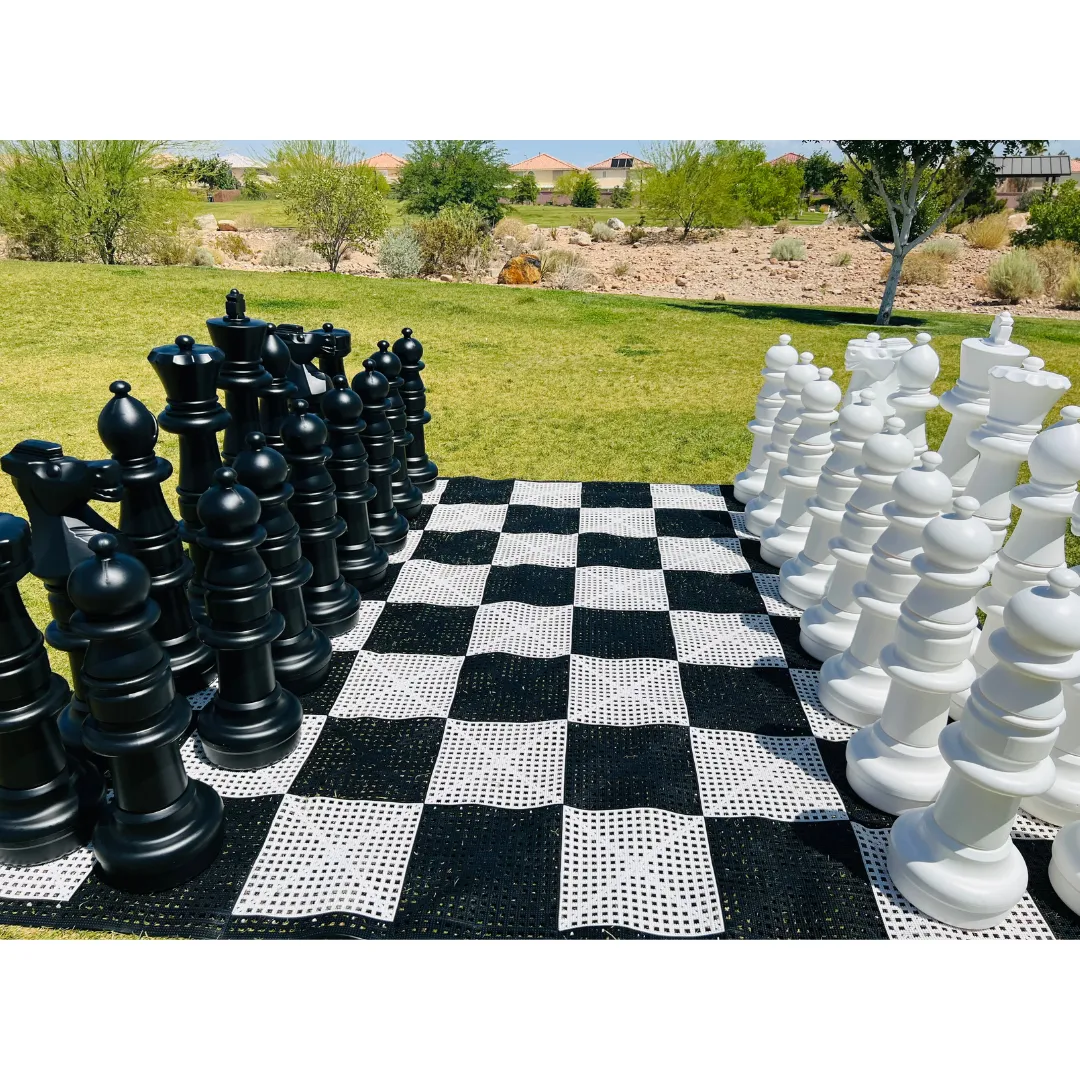 37" Giant Chess & Commercial Rubber Chessboard 