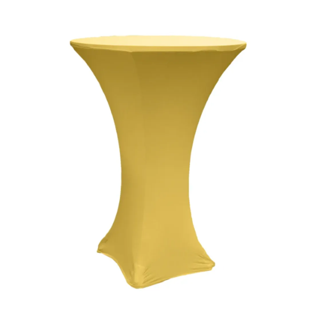 Gold Spandex Linen Cover - 42" Cocktail Table