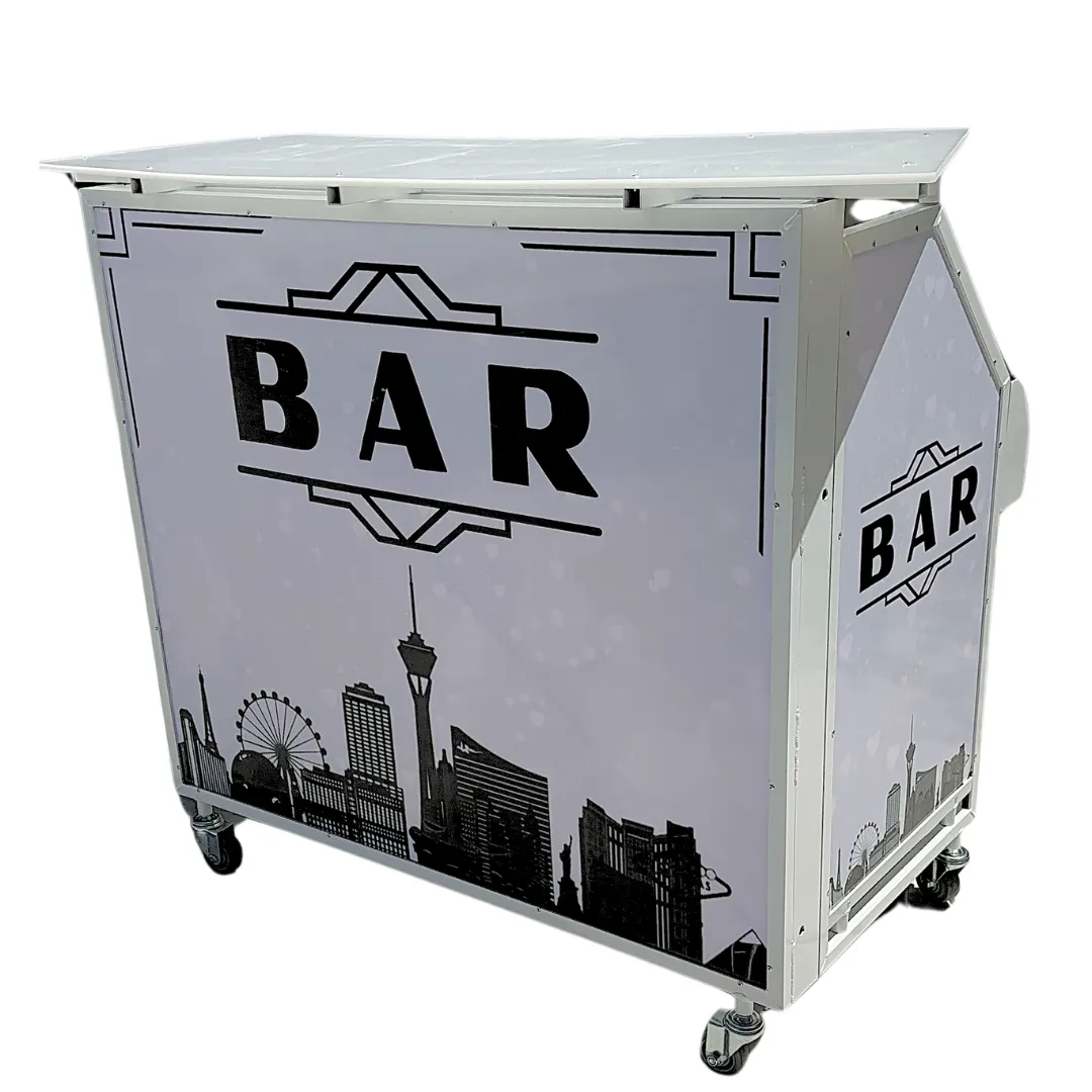 4ft White LED Illuminated Bar with Curved Top