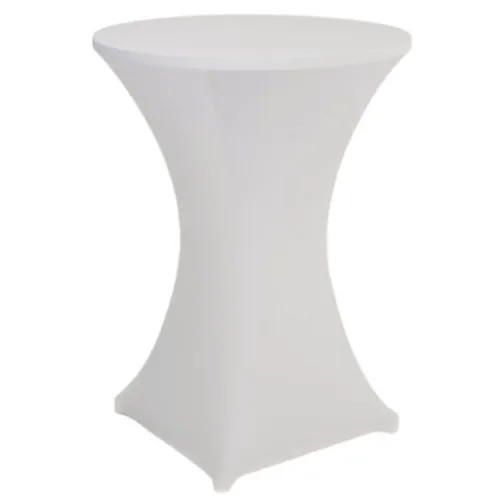White Highboy Spandex Linen Cover - 42" Cocktail Table