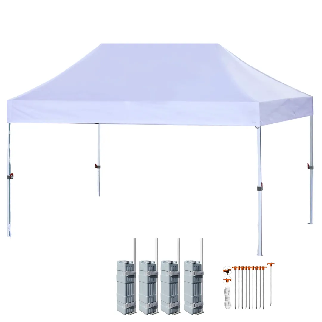 10ft x 10ft Commercial Pop-Up Canopy Tent - White