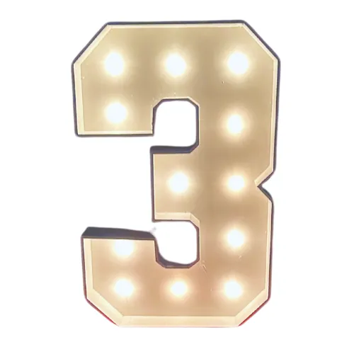 4ft Wood Marquee Number - 3