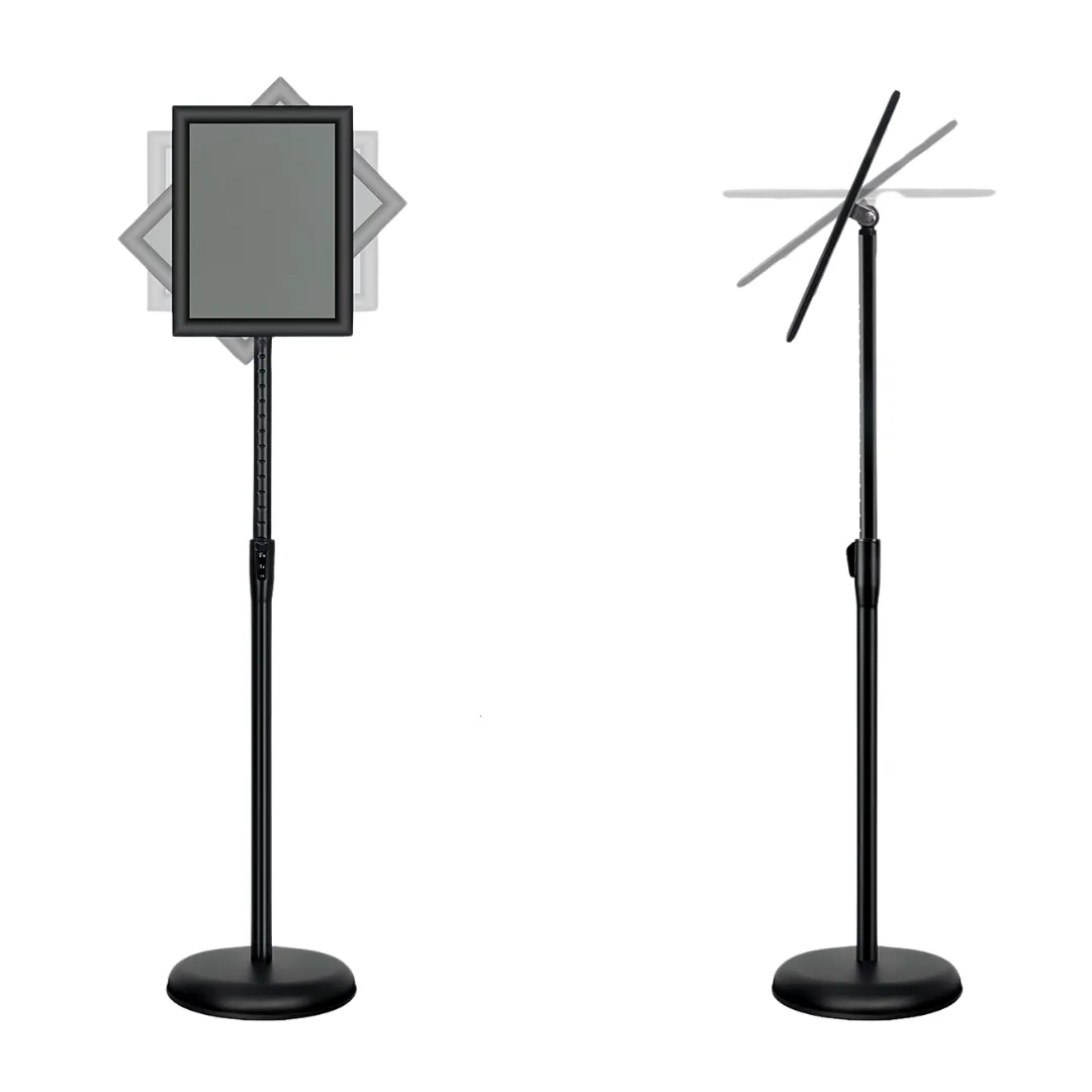 8.5" x 11" Adjustable Pedestal Sign Stand - QR Code , Signage, Advertisement 
