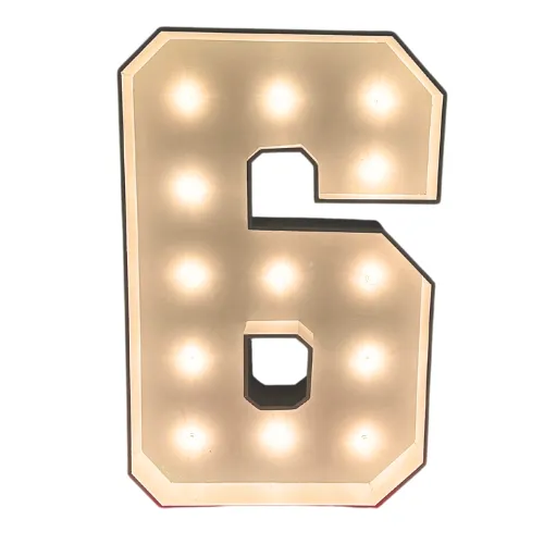4ft Wood Marquee Number – 6