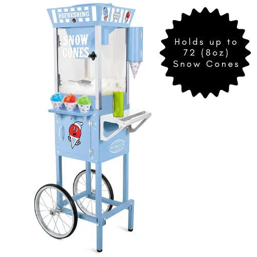 Large Snow Cone Shaved Ice Machine Cart 