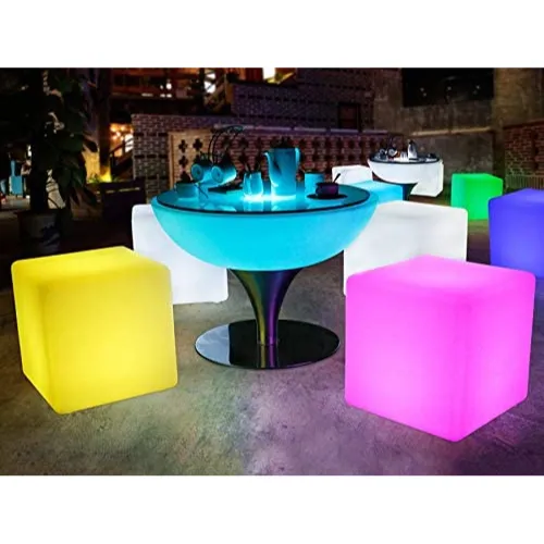 16" x 16" LED Cube Chair 