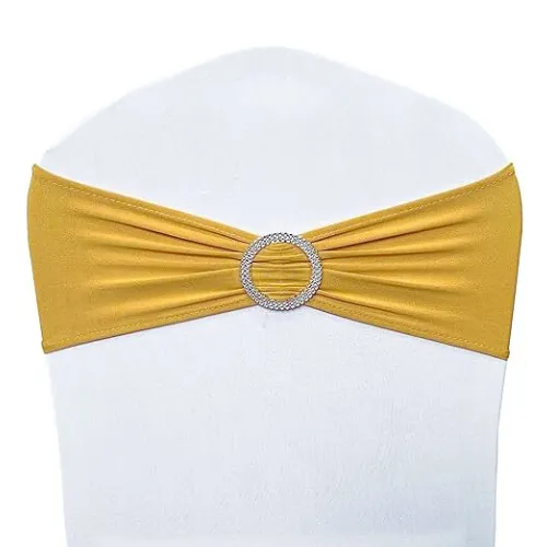 Spandex Chair Sashes - Gold