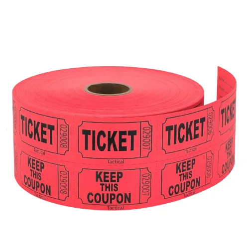 1000 Red Raffle Tickets - Double Roll