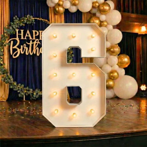 4ft Wood Marquee Number – 6