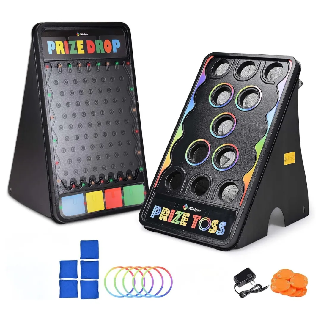 Plinko LED Prize Drop & Prize Toss Bean Bag Game - 41" x 25"